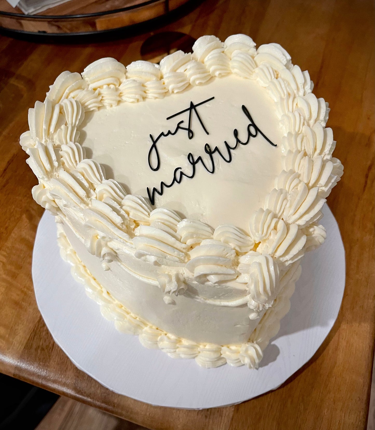 Vintage Heart Wedding Cake