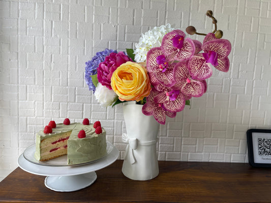 Matcha Rasberry Cake