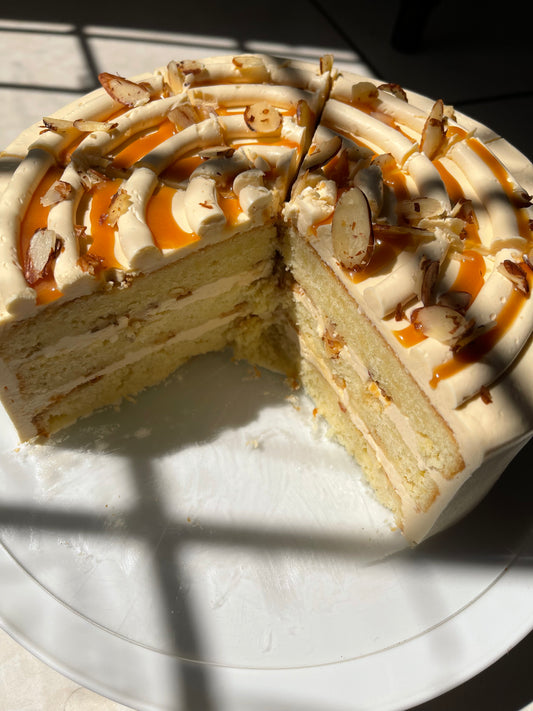 Salted Caramel Almond Cake