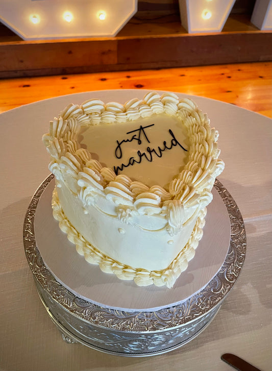 Vintage Heart Wedding Cake