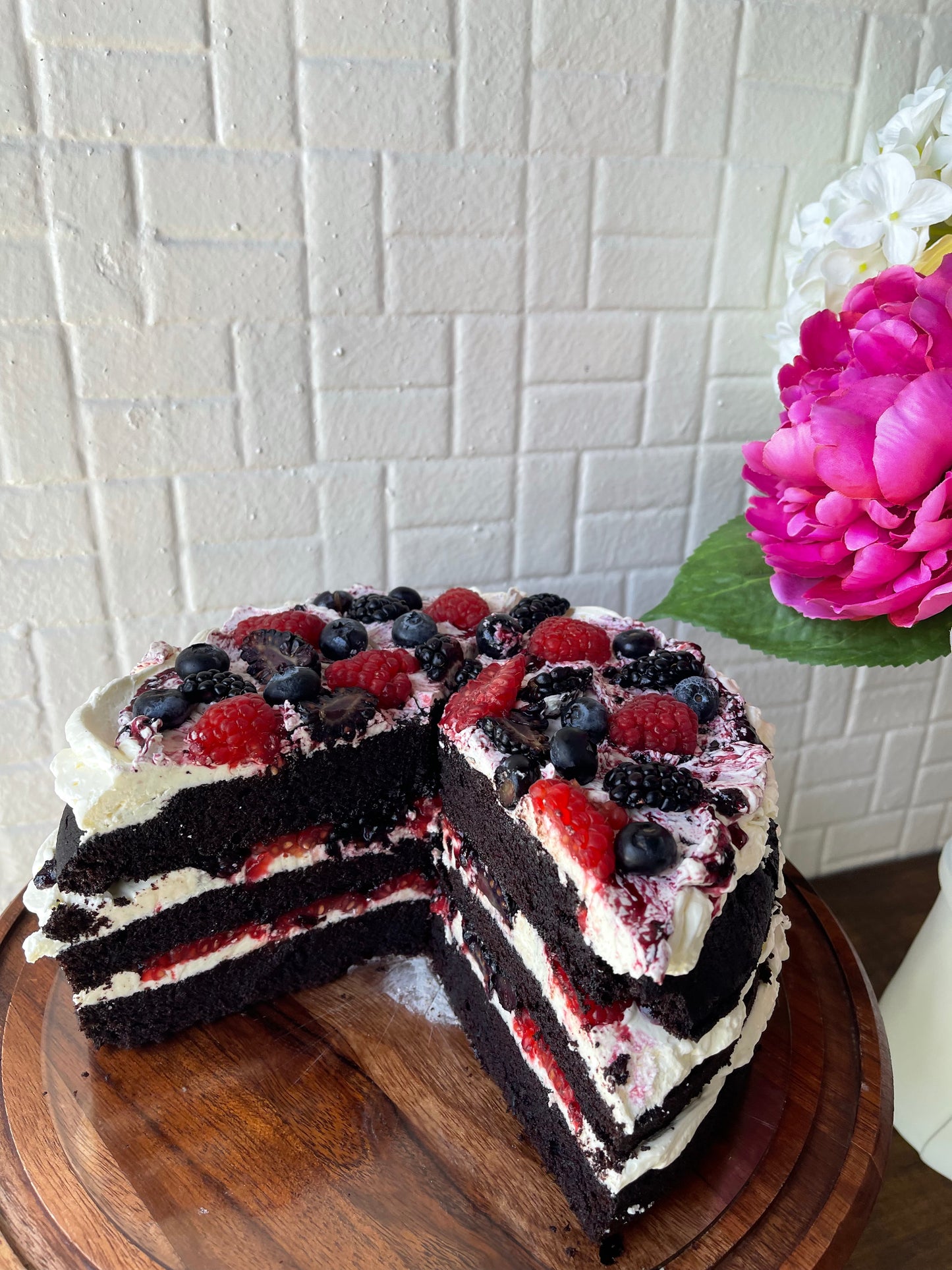 Chocolate Triple Berry Cake